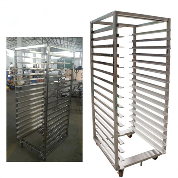 Professional Durable Quality OEM Stainless Steel Bakery Pans Trays Rotary Oven Use Baking Proofing Trolley Rack