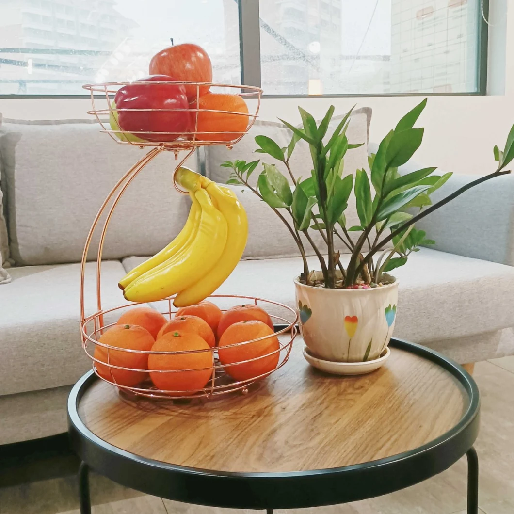 Chinese Factory 2 Tier Round Fruit Basket