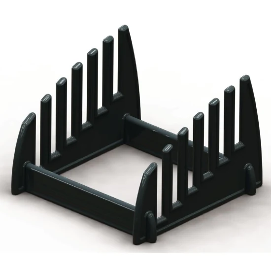 Plastic Black Chopping Board Holder Cutting Board Rack Kitchen Board Stand Chopping Block Storage, Six 12mm Slots