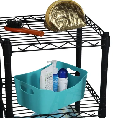 Four-Layer Storage Rack Black Baking Paint Multi-Functional Simple Storage Rack Debris Storage Rack