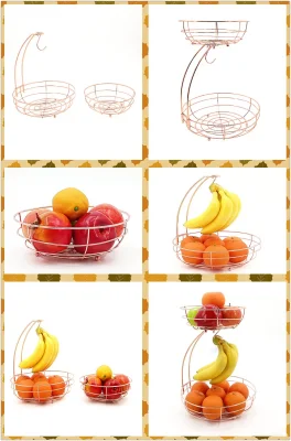 Chinese Factory 2 Tier Round Fruit Basket