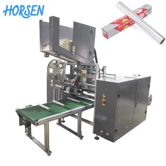 China Supplier Automatic Kitchen Household Aluminium Foil Baking Paper Silicon Paper Thermal Paper Cling Film Jumbo Roll Rewinder Slitting Rewinding Machine