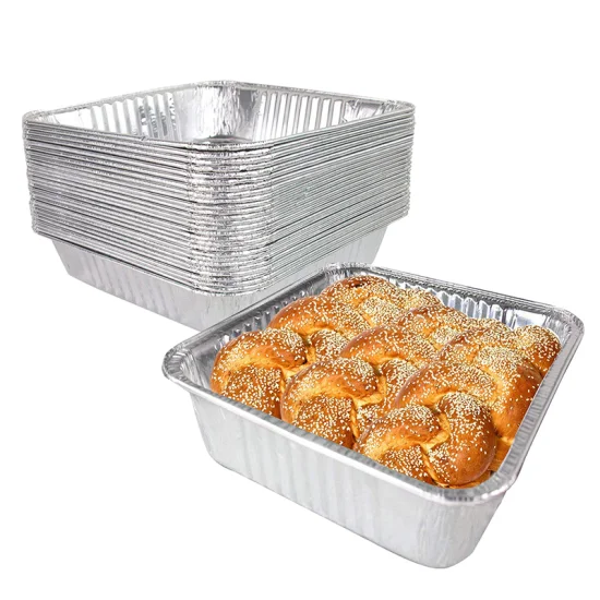 1350ml Disposable Aluminum Foil Container, Kitchenware Cookware Baking Foil Cake Pan Meal Container, Fast Food Packaging with Aluminum Foil Container