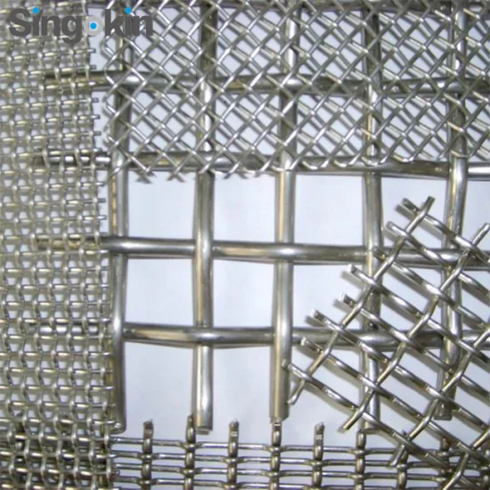 Stainless Steel Wire Inter Crimped Woven Wire Mesh Grill Pan BBQ Tray