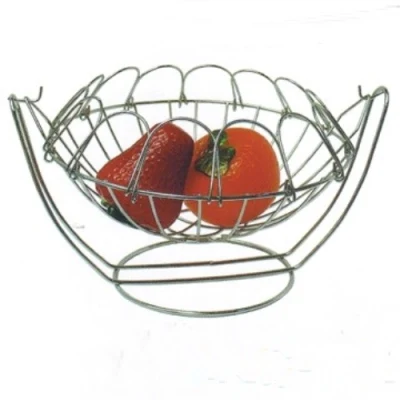 Stainless Steel Wire Mesh Fruit Basket for Storage