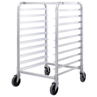 Industrial Stainless Steel Bakery Sheet Pans Bun Trays Bread Cooling Baking Trolley Rack