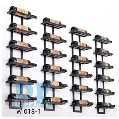 Wall Mounted Wine Bottle Display Rack Wooden Wall Wine Rack Metal Hanging Towel Rack