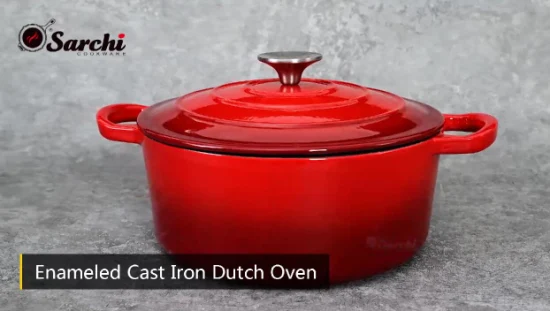 Nonstick Bread Baking Use Slap-up Cast Iron Cooking Casserole Multi Enameled Dutch Oven 5.5qt